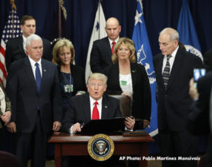 Trump and administration at press conference