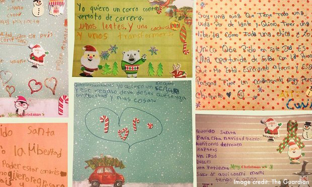 Christmas drawings from children held in detention at Berks County Detention Center.