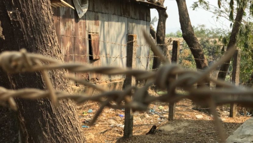 Internally displaced persons camp on the Burma/Bangladesh border