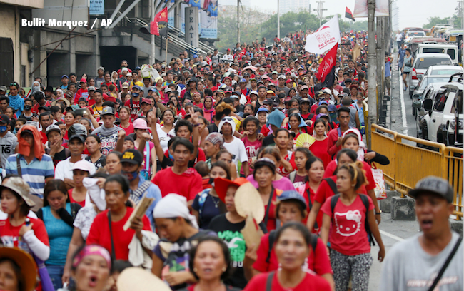 Crowds gather in the Philippines for May Day
