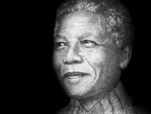 A portrait of Nelson Mandela