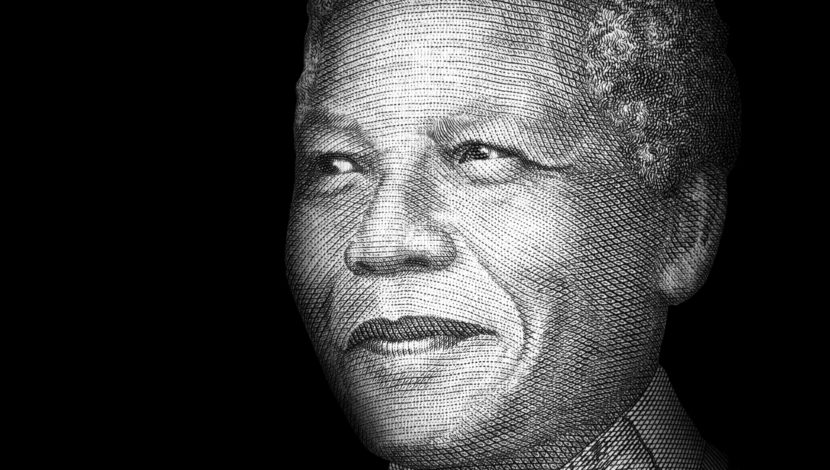 A portrait of Nelson Mandela