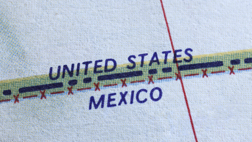 Map of U.S.-Mexico border