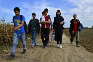 A group of Afghani refugees