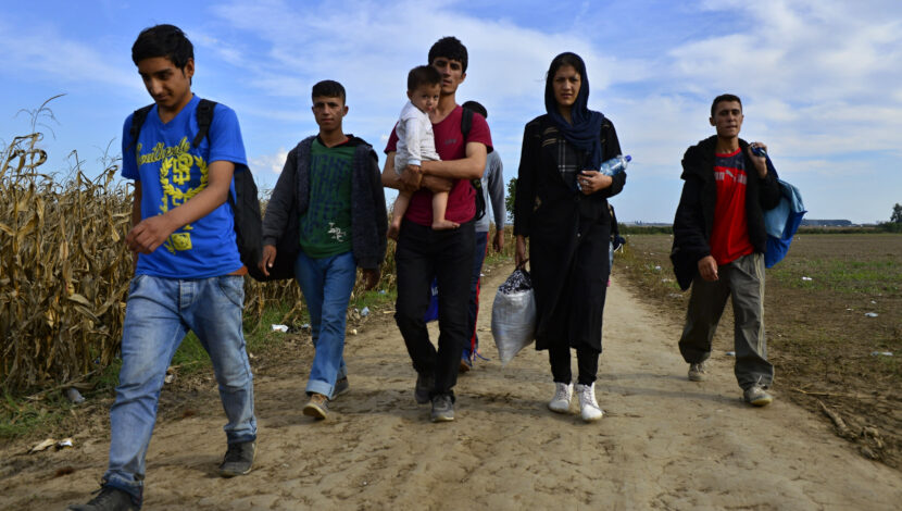 A group of Afghani refugees