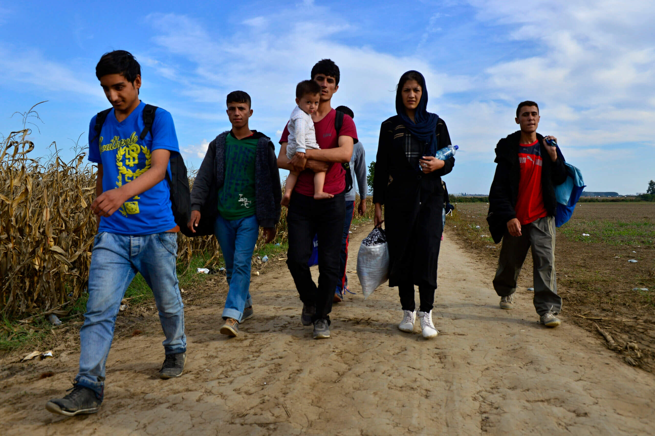 A group of Afghani refugees