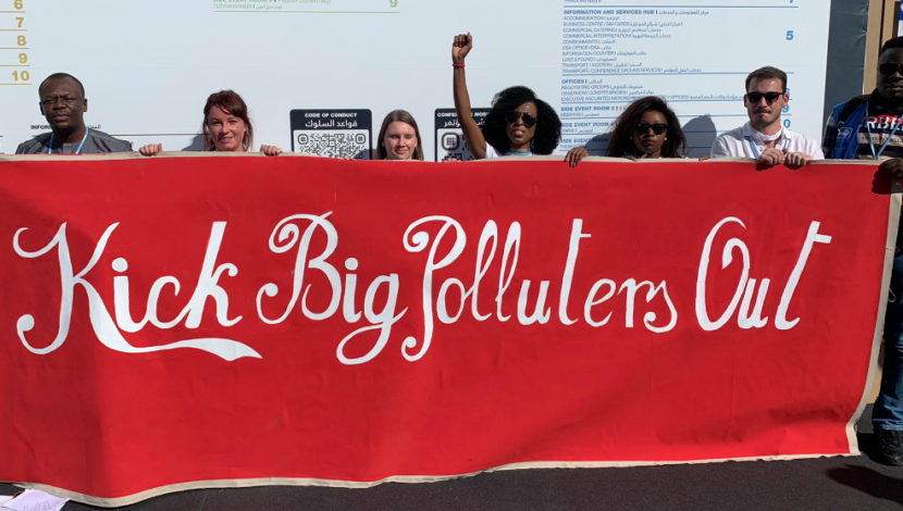 Corporate Accountability present at COP27 and hosting demonstration against pollution from corporations