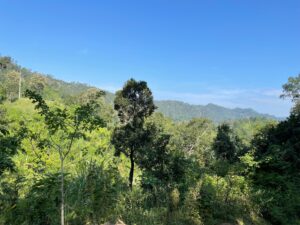 mountain range view on the way to Daw Nu Ku IDP camp in Karenni State, Burma
