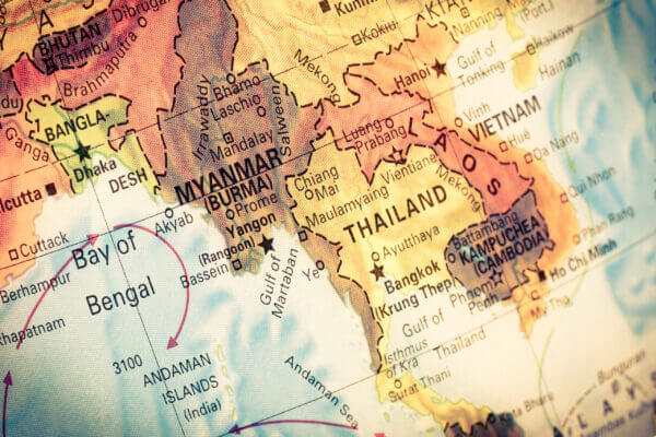 burma myanmar map