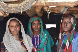 A group of three Sudanese women.
