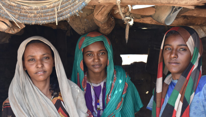 A group of three Sudanese women.