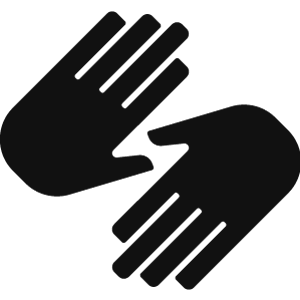 Icon: two hands, together