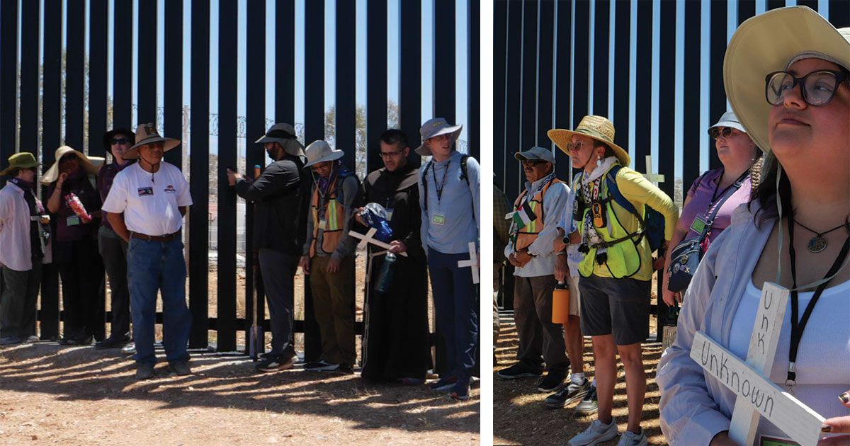 Justice advocates walking the Migrant Trail