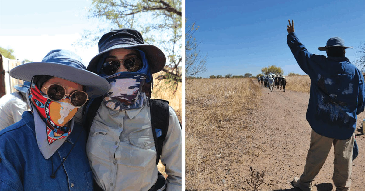 Justice advocates walking the Migrant Trail