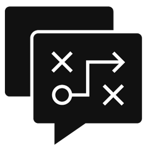 Icon: Two speech bubbles