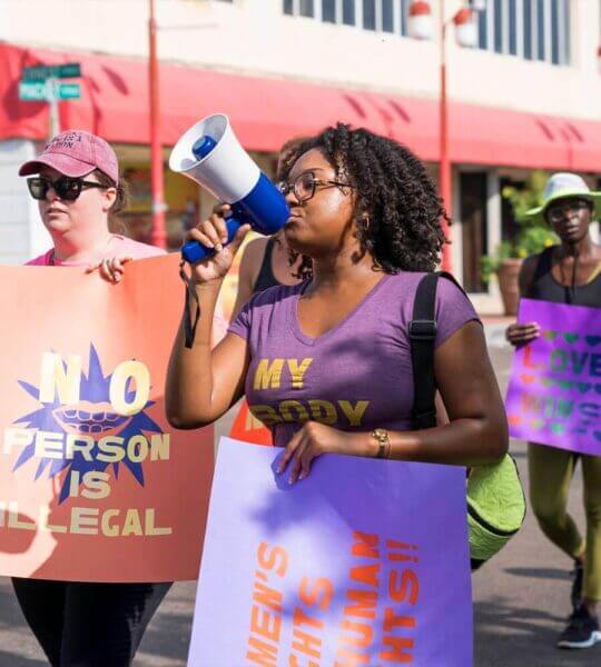 A Women’s Day march in The Bahamas lifting up issues impacting women across the nation